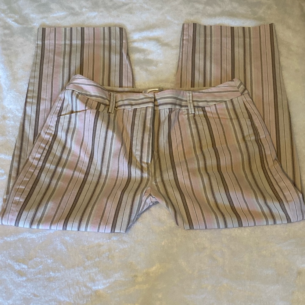 🪷NWOT🪷 Talbots Stretch Striped Capri Pants, Size 8